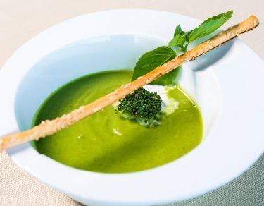 green goddess soup in bowl