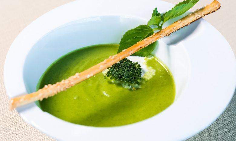 green goddess soup in bowl